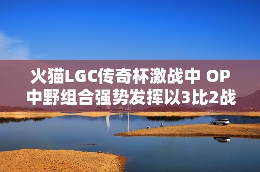 火猫LGC传奇杯激战中 OP中野组合强势发挥以3比2战胜GM晋级决赛