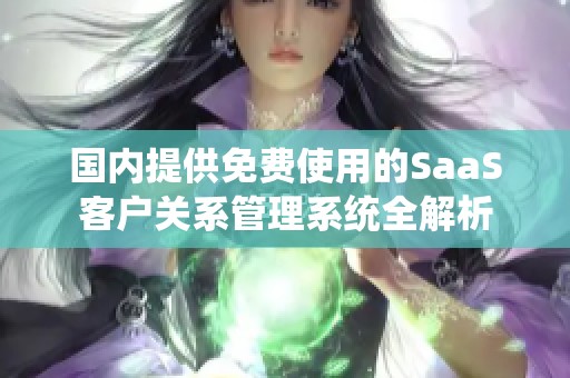 国内提供免费使用的SaaS客户关系管理系统全解析