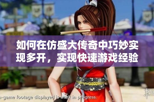 如何在仿盛大传奇中巧妙实现多开，实现快速游戏经验获取与升级提升技巧