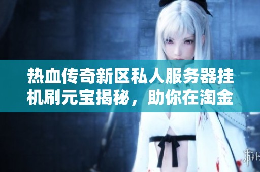 热血传奇新区私人服务器挂机刷元宝揭秘，助你在淘金热潮中快速致富