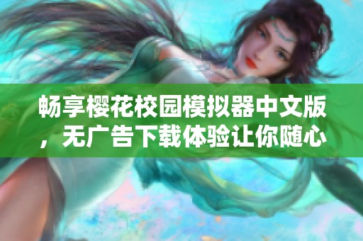 畅享樱花校园模拟器中文版，无广告下载体验让你随心所欲