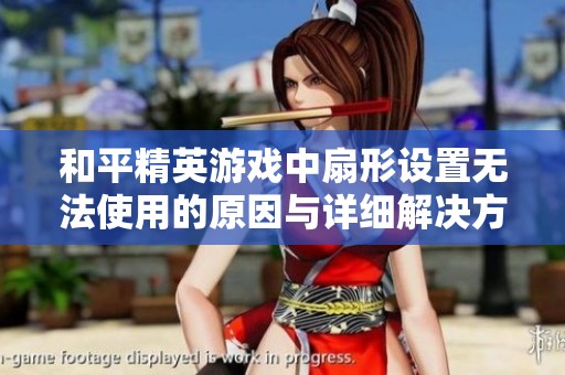 和平精英游戏中扇形设置无法使用的原因与详细解决方案解析