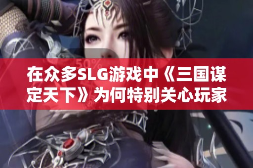 在众多SLG游戏中《三国谋定天下》为何特别关心玩家游戏体验提升之道