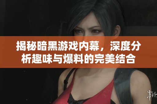 揭秘暗黑游戏内幕，深度分析趣味与爆料的完美结合