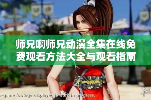 师兄啊师兄动漫全集在线免费观看方法大全与观看指南