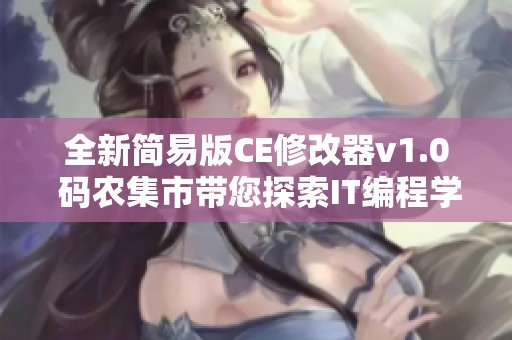 全新简易版CE修改器v1.0 码农集市带您探索IT编程学习资源