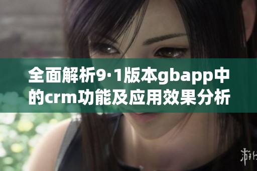 全面解析9·1版本gbapp中的crm功能及应用效果分析