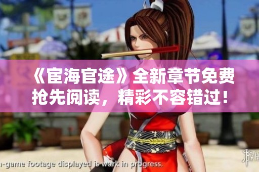 《宦海官途》全新章节免费抢先阅读，精彩不容错过！