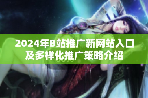 2024年B站推广新网站入口及多样化推广策略介绍