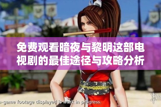 免费观看暗夜与黎明这部电视剧的最佳途径与攻略分析