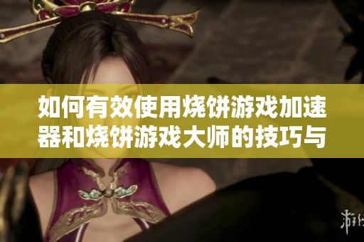 如何有效使用烧饼游戏加速器和烧饼游戏大师的技巧与步骤