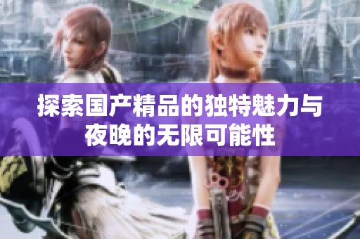 探索国产精品的独特魅力与夜晚的无限可能性