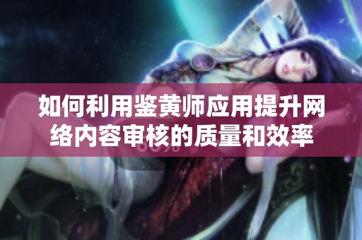 如何利用鉴黄师应用提升网络内容审核的质量和效率