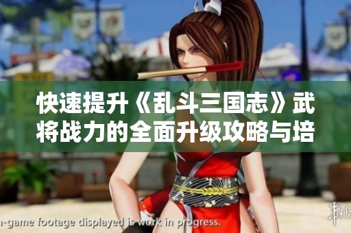 快速提升《乱斗三国志》武将战力的全面升级攻略与培养技巧解析