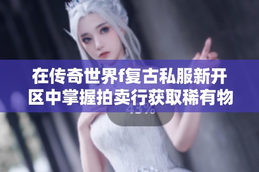 在传奇世界f复古私服新开区中掌握拍卖行获取稀有物品的技巧