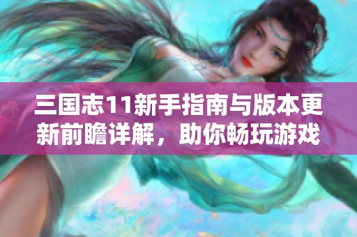三国志11新手指南与版本更新前瞻详解，助你畅玩游戏全攻略