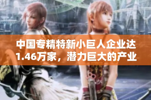 中国专精特新小巨人企业达1.46万家，潜力巨大的产业领域揭晓