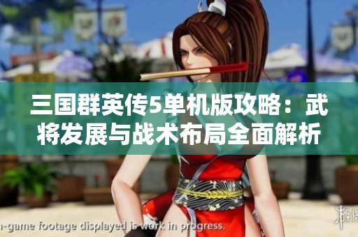 三国群英传5单机版攻略：武将发展与战术布局全面解析
