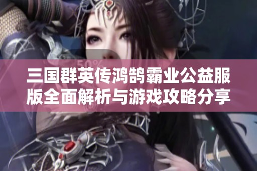 三国群英传鸿鹄霸业公益服版全面解析与游戏攻略分享