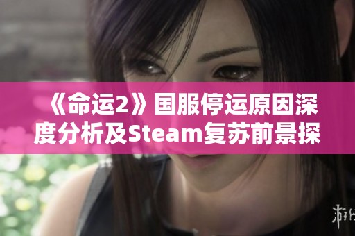 《命运2》国服停运原因深度分析及Steam复苏前景探讨
