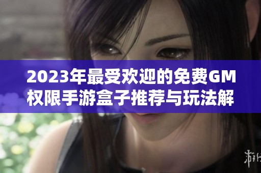 2023年最受欢迎的免费GM权限手游盒子推荐与玩法解析