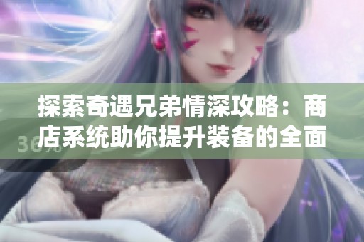 探索奇遇兄弟情深攻略：商店系统助你提升装备的全面指南