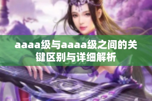 aaaa级与aaaa级之间的关键区别与详细解析