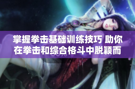 掌握拳击基础训练技巧 助你在拳击和综合格斗中脱颖而出