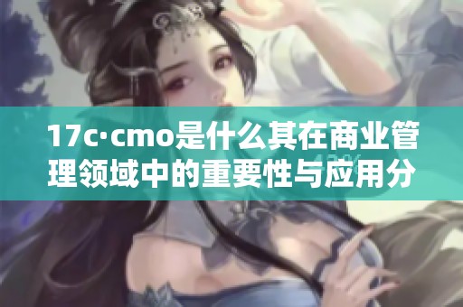 17c·cmo是什么其在商业管理领域中的重要性与应用分析