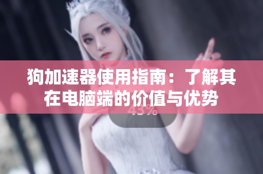 狗加速器使用指南：了解其在电脑端的价值与优势