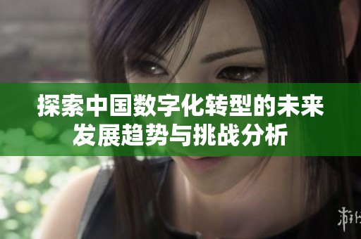 探索中国数字化转型的未来发展趋势与挑战分析