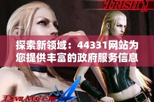 探索新领域：44331网站为您提供丰富的政府服务信息与动态更新