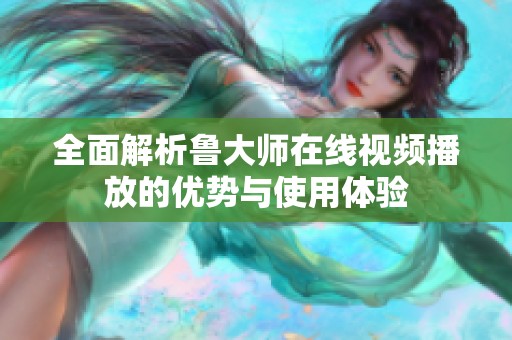 全面解析鲁大师在线视频播放的优势与使用体验