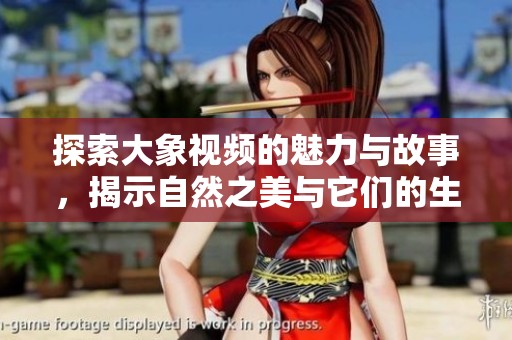 探索大象视频的魅力与故事，揭示自然之美与它们的生态秘密