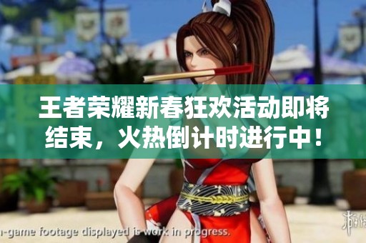 王者荣耀新春狂欢活动即将结束，火热倒计时进行中！