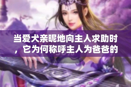 当爱犬亲昵地向主人求助时，它为何称呼主人为爸爸的背后故事