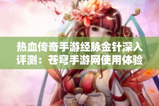 热血传奇手游经脉金针深入评测：苍穹手游网使用体验全解析