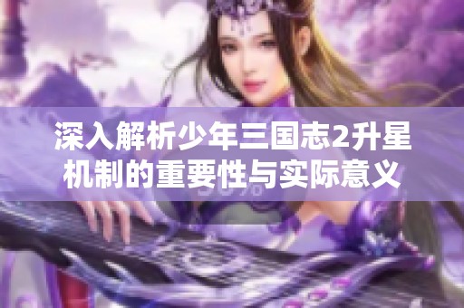 深入解析少年三国志2升星机制的重要性与实际意义