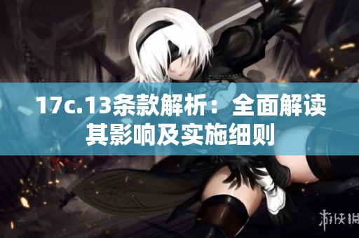 17c.13条款解析：全面解读其影响及实施细则