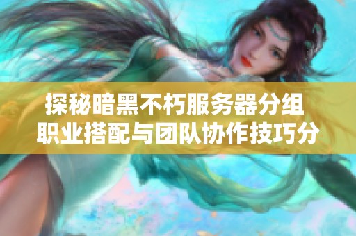探秘暗黑不朽服务器分组 职业搭配与团队协作技巧分享