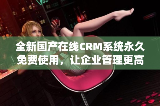 全新国产在线CRM系统永久免费使用，让企业管理更高效便捷