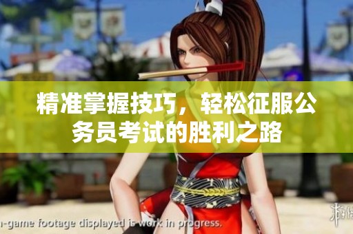 精准掌握技巧，轻松征服公务员考试的胜利之路