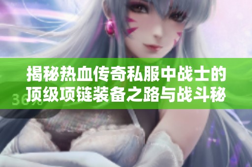 揭秘热血传奇私服中战士的顶级项链装备之路与战斗秘密
