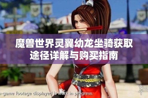 魔兽世界灵翼幼龙坐骑获取途径详解与购买指南