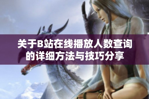 关于B站在线播放人数查询的详细方法与技巧分享