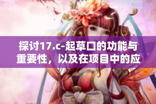 探讨17.c-起草口的功能与重要性，以及在项目中的应用技巧
