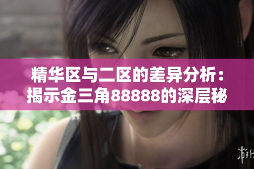 精华区与二区的差异分析：揭示金三角88888的深层秘密
