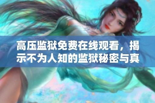 高压监狱免费在线观看，揭示不为人知的监狱秘密与真实故事
