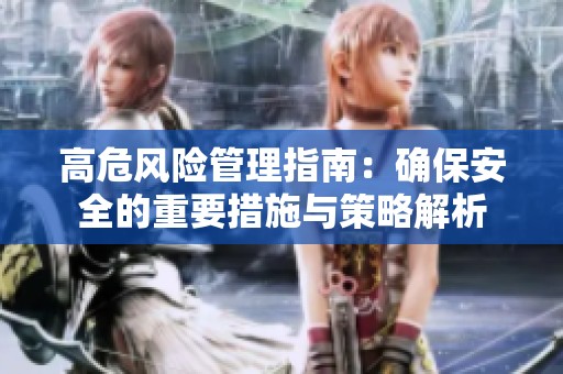 高危风险管理指南：确保安全的重要措施与策略解析