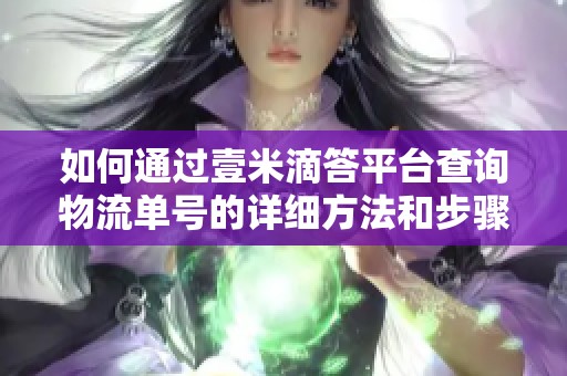 如何通过壹米滴答平台查询物流单号的详细方法和步骤